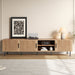 78" TV Stand For TVs Up To 85" With Closed Storage, Living Room Entertainment Center - Natural Wood Hearth and Haven