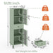 Storage Cabinet, Freestanding Curio Cabinet With Grid Doors & Drawer, Pantry Display Cabinet For Kitchen Home Essentials