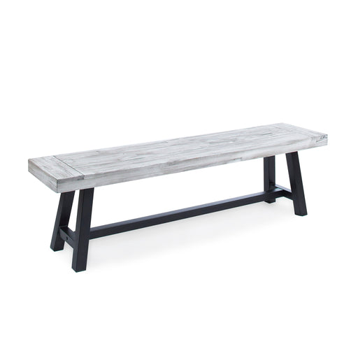 Tranquilizer - Outdoor Acacia Wood Bench With Slat Panel Design Noble House