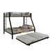 Bunk Bed For Kids, Convertible Frame With Ladders & Guardrail Home Essentials