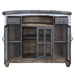 Rahma - Bar Table - Antique Ebony Top Grain Leather & Aluminum ACME
