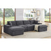 Upholstered Symmetrical Modular Sectional With 6 Seating Home Essentials