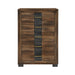 Chest With 5 Drawers - Brown Black Global Furniture USA