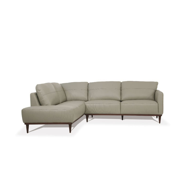 Tampa - 33" Sectional Sofa - Airy Green Leather ACME