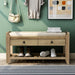 Shoe Rack With Cushioned Seat And Drawers Multipurpose Entryway Storage Bench Wash - Gray Wash Hearth and Haven