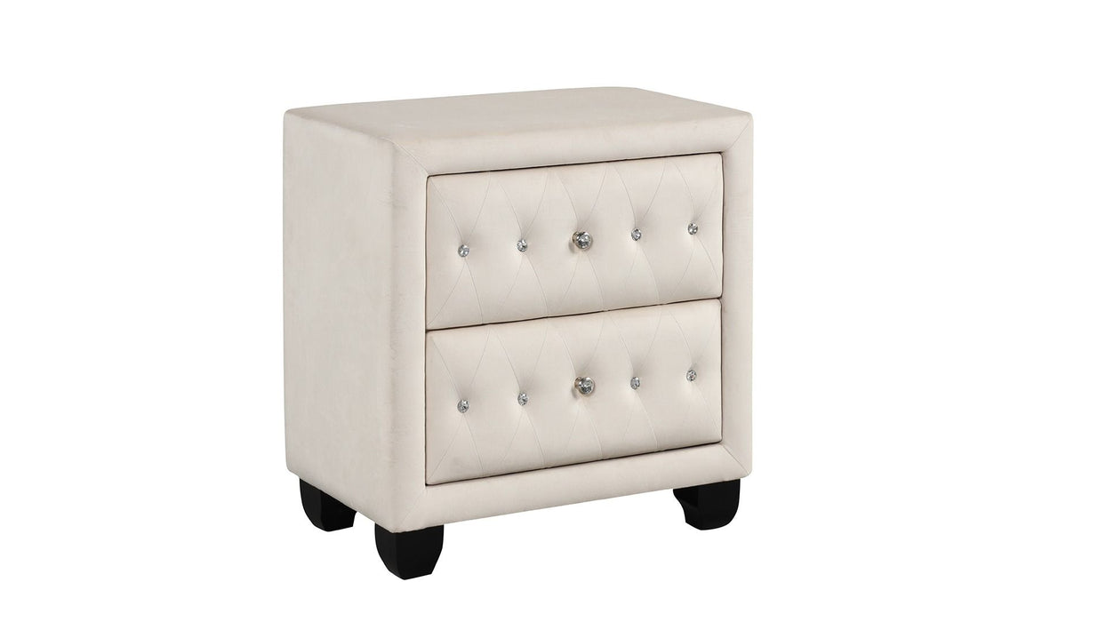 Sophia - 2 Drawer Upholstered Nightstand Matrix Furniture Group