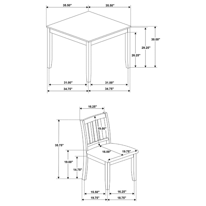 Rowland - 5 Piece Dining Set Furniture Max