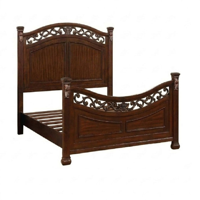 3 Piece Bedroom Set, Elegant Panel Bed With 2 Nightstands Home Essentials