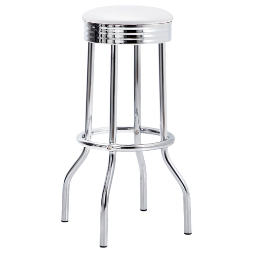 Midge - Upholstered Swivel Bar Stool (Set of 2) - White Furniture Max