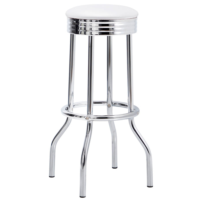 Midge - Upholstered Swivel Bar Stool (Set of 2) - White