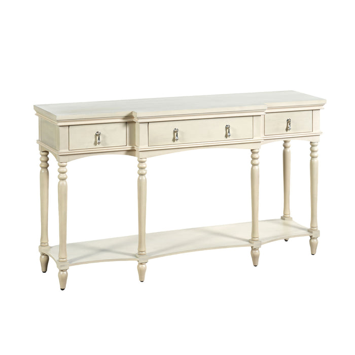 Retro Console Table With 3 Soft Close Drawers Noble House