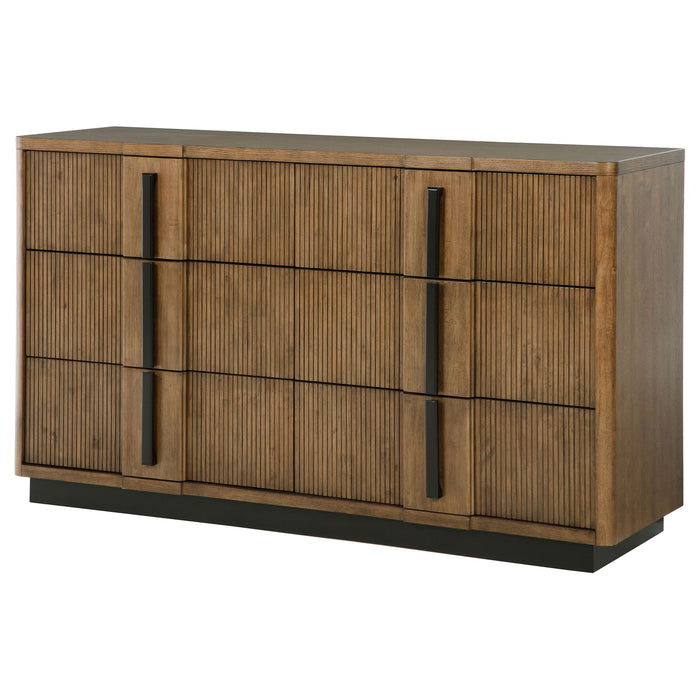 Moraga - 6 Drawer Dresser Cabinet - Ash Brown Furniture Max