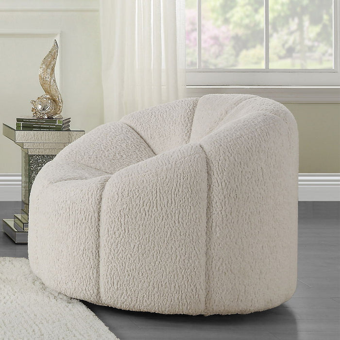 Osmash - Chair With Swivel - White Teddy Sherpa ACME