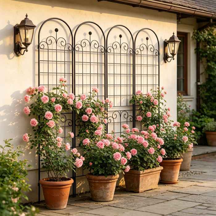 Metal Garden Trellis For Climbing Plants Outdoor Rustproof Plant Support Rose Trellis Netting Trellis Daily Nest
