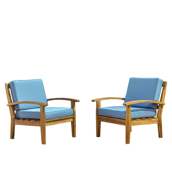 Shynel - Outdoor Seating Group With Cushions 4 Person Comfortable Design - Teak