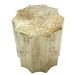 Drum Accent Side Table, Stylish Scalloped Design 8th Street