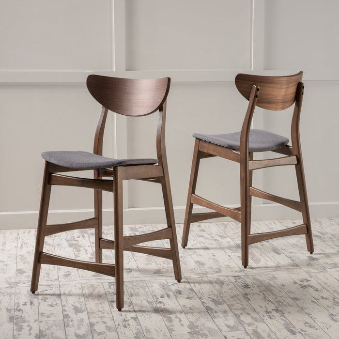 Elegant Counter Height Chair With Cushioned Seat Noble House