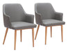 Wisom - Dining Chair (Set of 2) - Gray Zuo Modern