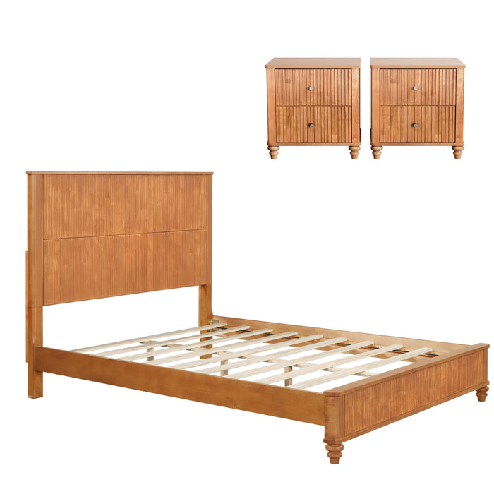 3 Piece Bedroom Set & Bed And 2 Nightstands Home Essentials