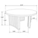 Dreydon - Round Coffee Table With Curved Pedestal Base - Light Brown Furniture Max
