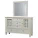 Dennis - 11 Drawer Dresser With Mirror - Cream White Furniture Max