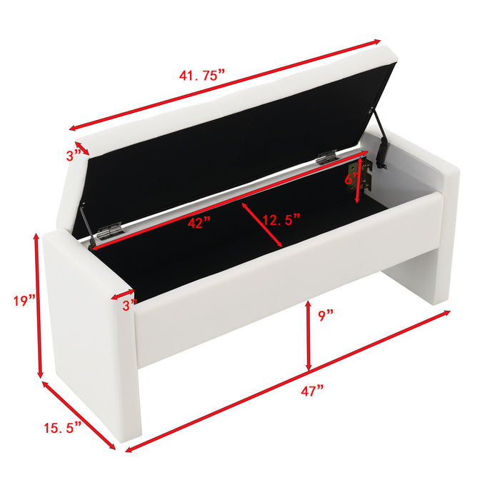 Modern Upholstered Large Bed End Bench With Storage Home Essentials