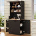 Pantry Cabinet With Hydraulic Flip Top And USB Charging Port Hearth and Haven