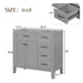 Modern Bathroom Vanity Base Only, 2 Doors And 3 Drawers Hearth and Haven