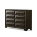 8 Drawer Dresser With Beveled Bracket - Espresso Home Essentials