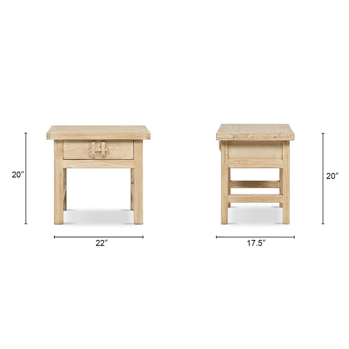 Rowan - Side Table With Drawer - Light Brown Jennifer Taylor Home