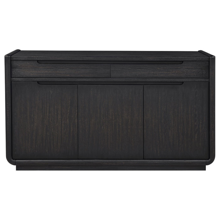 Bangor - 2 Drawer Dining Sideboard Server - Black Furniture Max