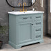 Bathroom Vanity With Sink, 2 Tip Out Drawers, Soft Close Hinges - Gray Noble House