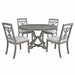 Dining Set With Extendable Round Table And 4 Upholstered Chairs Hearth and Haven