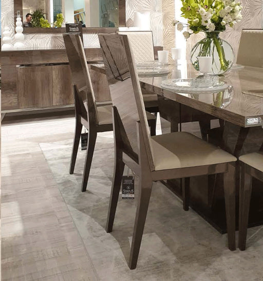 Medea - Side Chair - Dark Brown / Beige Status Italy