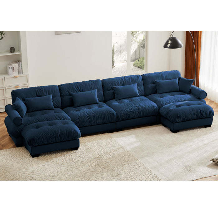 Super Comfort Oversized Modular Sectional Sofa With Movable Ottoman Home Essentials