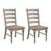 Ladderback Dining Chairs, (Set of 2) - Taupe Emerald Home