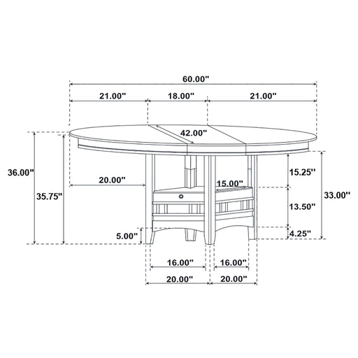 Hester - Extension Counter Dining Table - Espresso Furniture Max