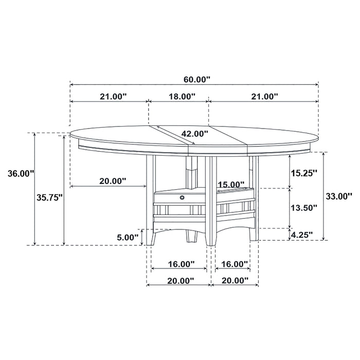 Hester - Extension Counter Dining Table - Espresso Furniture Max