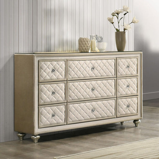 Lucienne - Dresser - Beige Velvet ACME