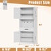 Kitchen Pantry Cabinet With Adjustable Shelves, Drawers, Hooks And Large Countertop - White Home Essentials