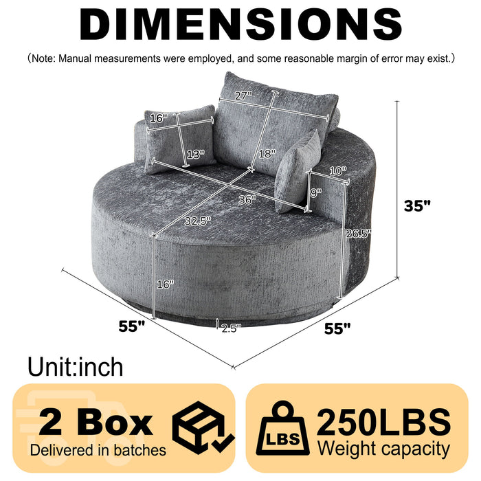 Swivel Chair With Rotating Base For Living Room Home Essentials