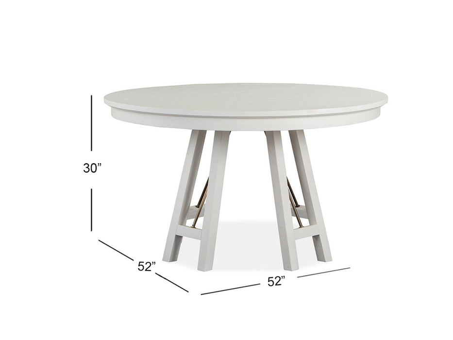 Heron Cove - Round Dining Table - Chalk White Magnussen Furniture