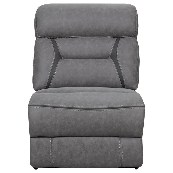 Higgins - Upholstered Armless Chair - Gray