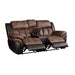 Jaylen - Motion Loveseat With Console - Toffee & Espresso Polished Microfiber ACME