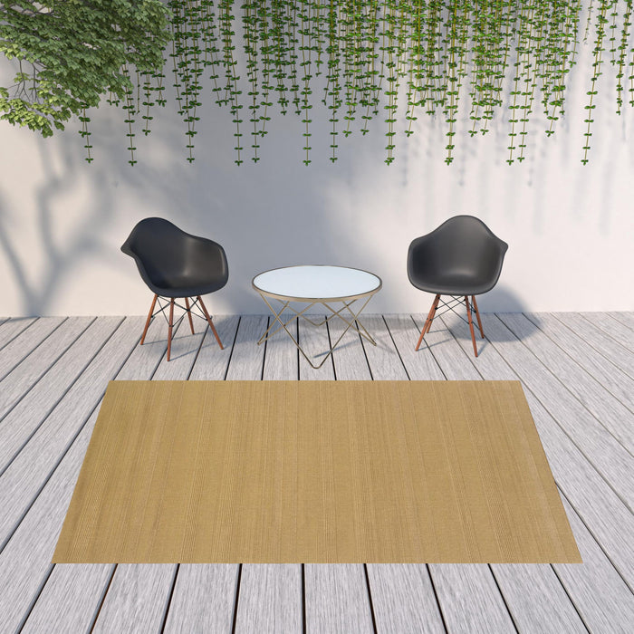 7' X 10' Stain Resistant Outdoor / Indoor Area Rug - Beige