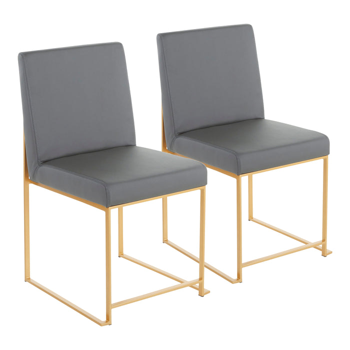 Fuji - Contemporary Stylish Frame, High Back Dining Chair (Set of 2)