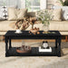 Coffee Table With Slatted Lower Shelf For Living Room Hearth and Haven