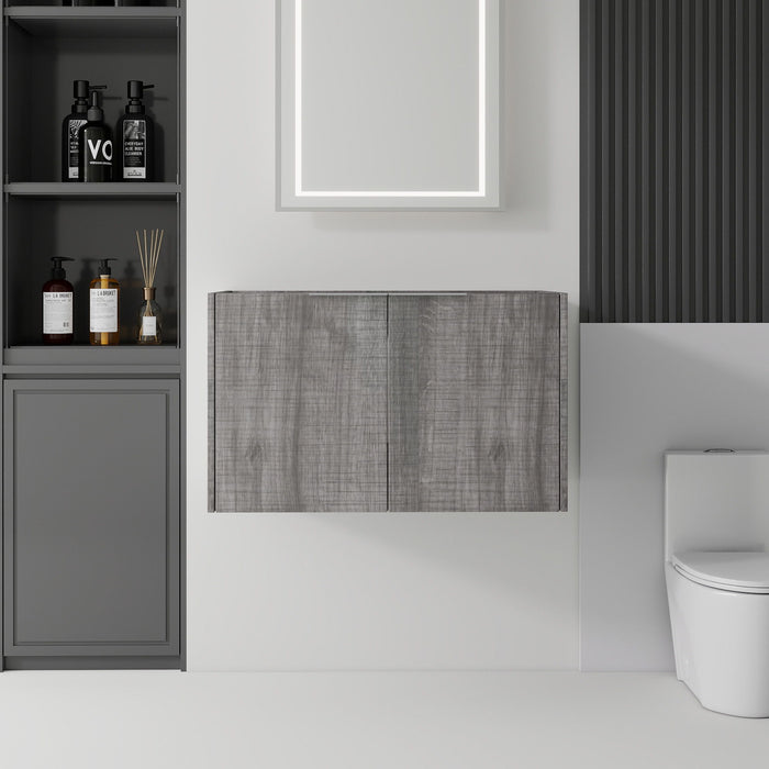 Floating Bathroom Vanity Cabinet With Soft Close Double Doors, Spacious Interior Storage, Wall Mounted, Cabinet Only Home Essentials