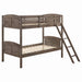 Shasta - Twin Over Twin Bunk Bed With 2 Twin Mattresses - Brown Furniture Max