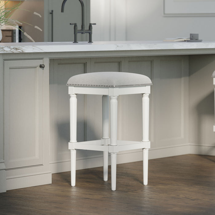 Square Stool With Upholstered Seat Home Essentials